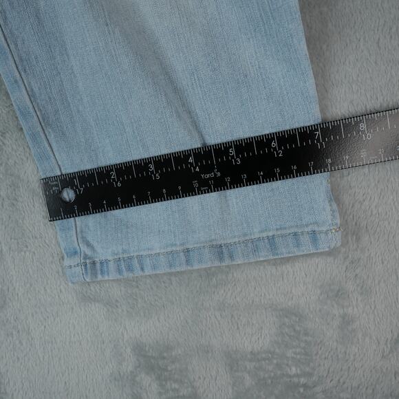 Gloria Vanderbilt Capri Jeans Womens 6P Blue Demin Amanda Light Wash Rhinestones - Picture 11 of 11